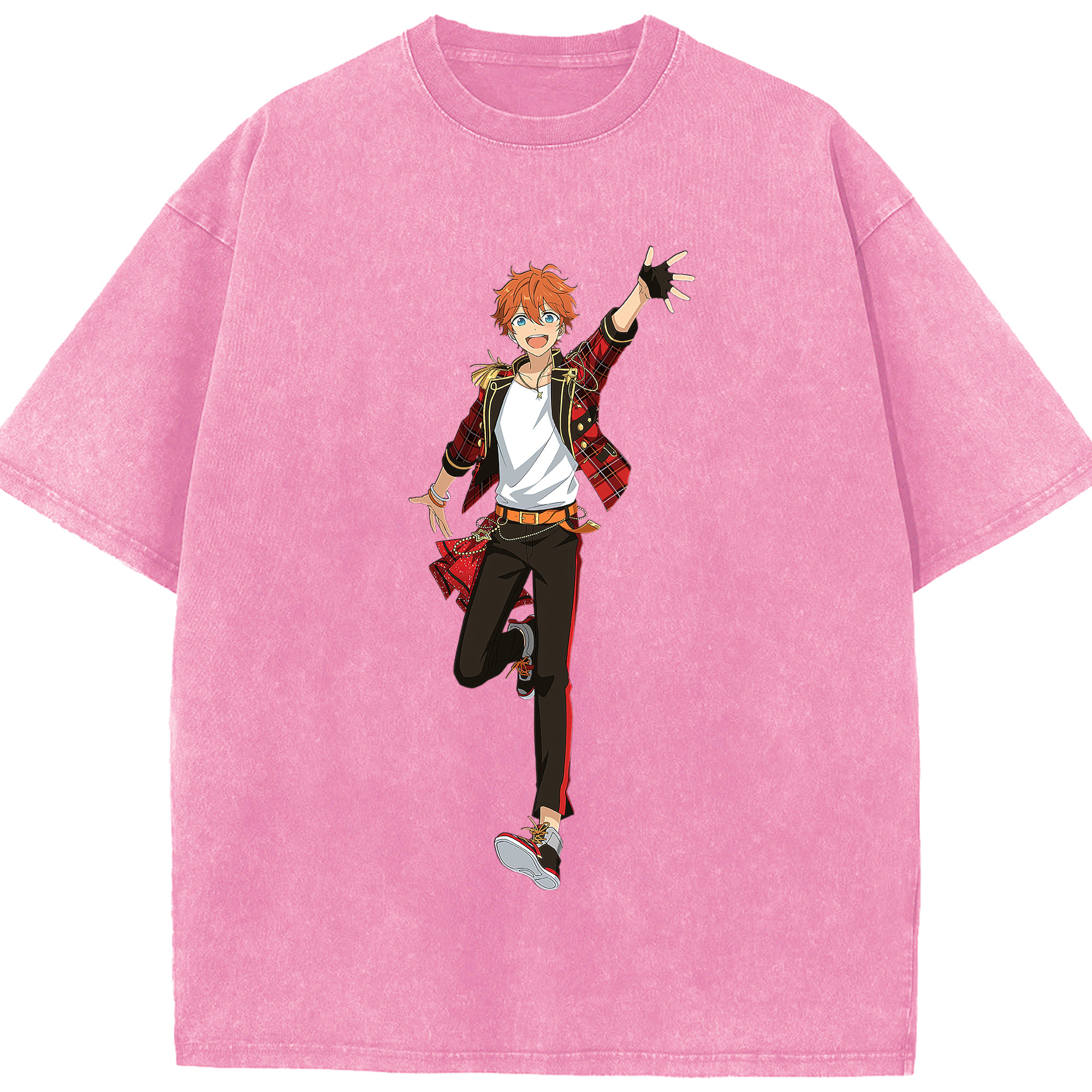 （画像用） あんさんぶるスターズ! Ensemble Stars 綿100% ヴィンテージ風 半袖Tシャツ（フロントプリント）